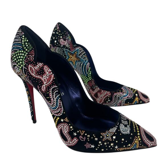 Christian Louboutin Limited Edition Hot Chick Starlight Embellished Pumps 100MM - Picture 7 of 16